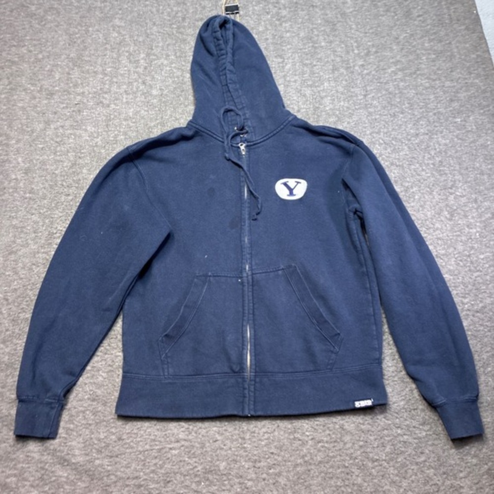 Gear For Sports Hoodie Men Medium Blue BYU Zip Up BYU Logo‎ Fleece Flaws